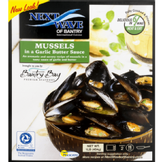 Bantry Bay Mussels in a Garlic Butter Sauce, 1 lb