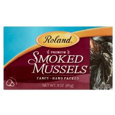 Roland Premium Hand Packed Fancy Smoked Mussels, 3 oz Can