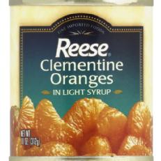 Reese Clementine Oranges In Light Syrup, 11 oz (Pack of 24)