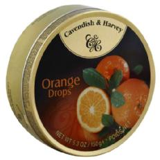 Cavendish & Harvey Candy Tin Orange 5.3 Oz
