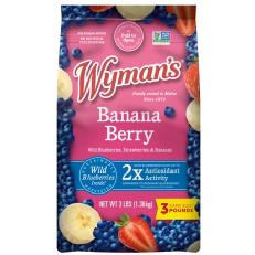 Wyman's of Maine Fresh Frozen Wild Blueberries, Strawberries & Banana Slices, 3 lbs