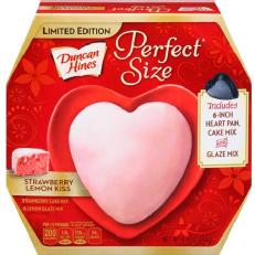 Duncan Hines Perfect Size Strawberry Lemon Kiss Cake & Glaze Mix, 8.4 Oz