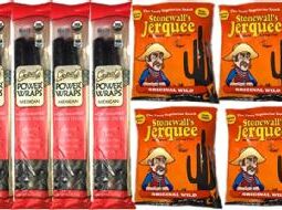 Gopal's Power Wraps Mexican and Stonewall's Original Wild Vegan Jerky 8 Pack Bundle Vegan Snack - Vegan Beef Jerky, Gluten Free, Non-GMO, (4 x 1.8 oz, 4 x 1.5 oz veggie jerky packs)